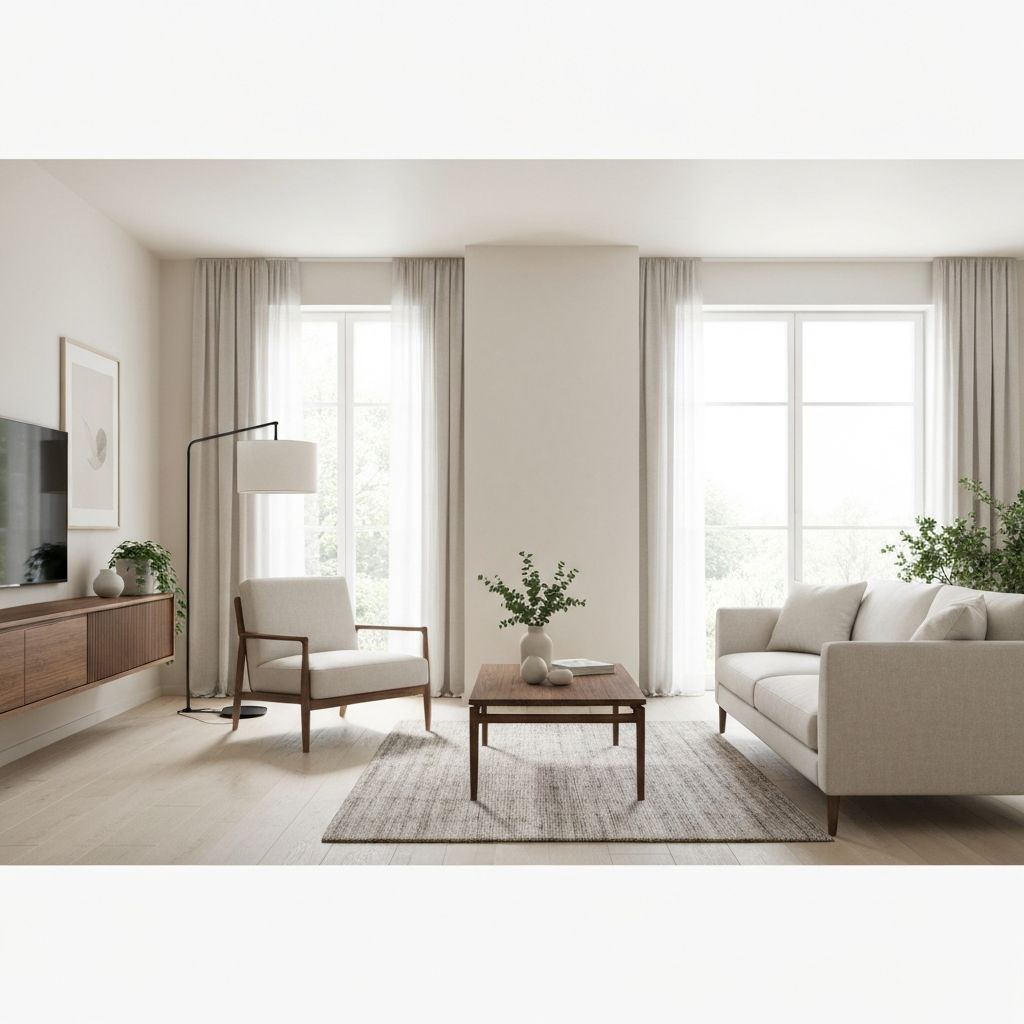 Elegant minimalist living room